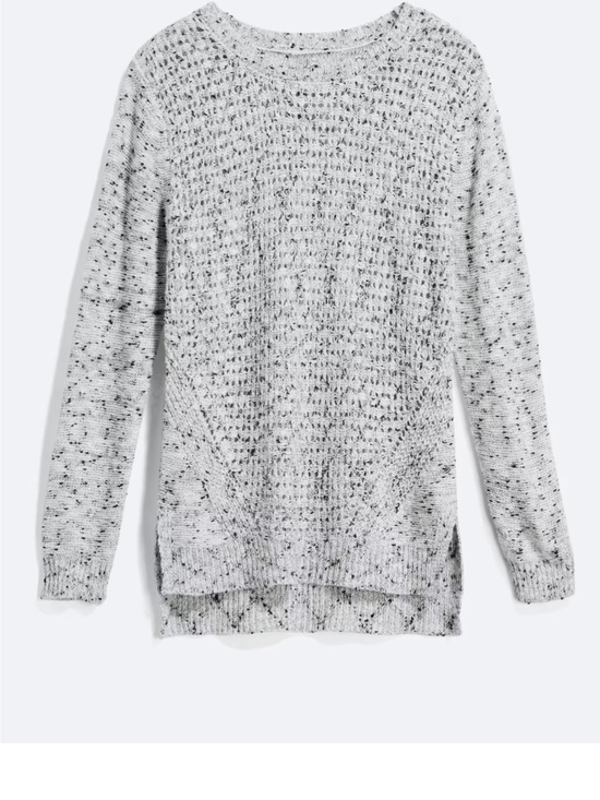 Madison Sweaters - Madison Linen-Style Black and White Knit Pullover